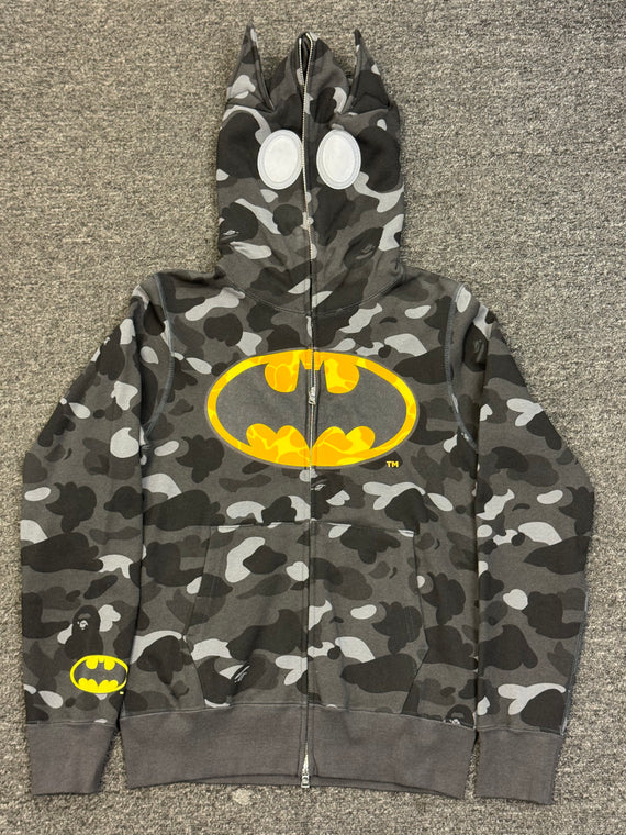 BAPE Batman Full Camo Zip Hoody Black Small - New with Tag