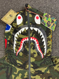 BAPE x OVO Woodland Camo Shark Reversible Full Zip Hoodie Size Medium - New image 5