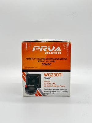 PRV Audio 1” Titanium Compression Driver Horn WG230TI PA DJ Speaker 8 Ohm Pro Audio