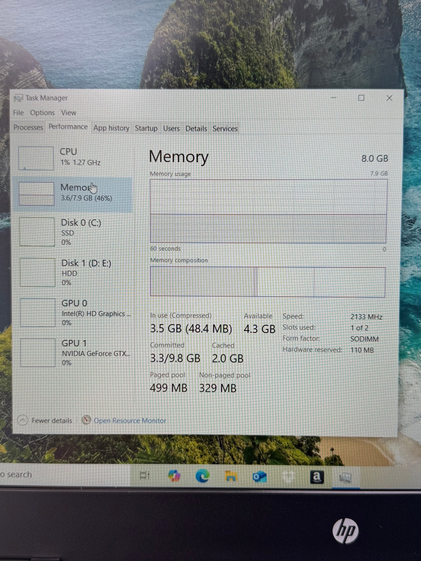 HP OMEN 15.6" i7-6700HQ 8GB RAM 128GB SSD 1TB HDD GTX 960M Cracked Corner