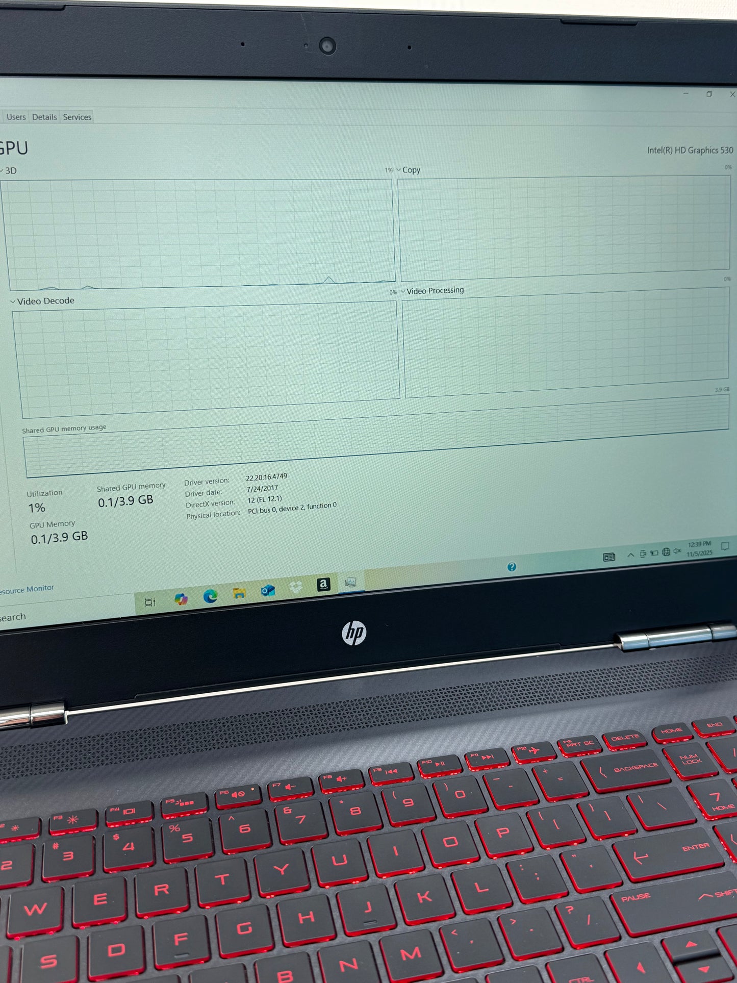 HP OMEN 15.6" i7-6700HQ 8GB RAM 128GB SSD 1TB HDD GTX 960M Cracked Corner